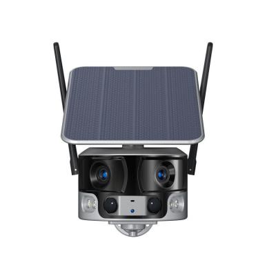 Chine 8 millions d'articulations horizontales caméra solaire extérieure caméra de vidéosurveillance à double lentille à vendre