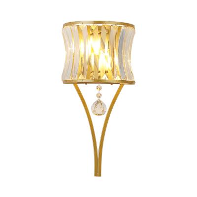 Chine Modern Industrial Art Decoration Clear Crystal Wall Sconce Vintage Color LED Gold Glass Wall Lamp For Hotel à vendre
