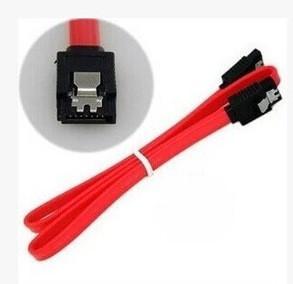 China SATA 30 AWG Thin 0.5m/1m flat SATA 3Gbps Data 7-Pin Cable with Latch for sale