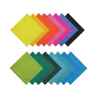 China Decorate Wholesale High Quality Solid Colors Cotton Bandana Square Hip Hop Bandana for sale