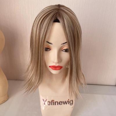 China High Quality Blonde Brown Color Women Hair Net Hair Silk Topper for sale