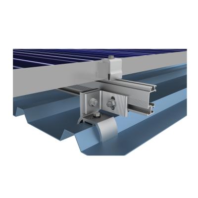 China Alloy Corrugated Roof System Solar Wings Photovoltaic Mounting Roof Pitched Trapezoid Metal Roof Mount Solar Panel for sale