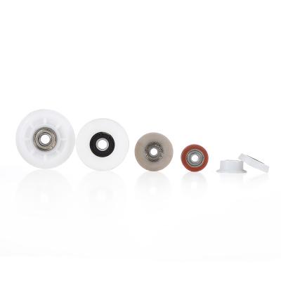 China High Speed Ball Bearings OEM Small Groove Nylon Pulley With Bearing For Silding Windows for sale