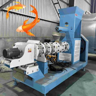 China 100-500kg/h Floating Fish Feed Production Line With 0.75kw Screw Conveyor 1-12mm for sale