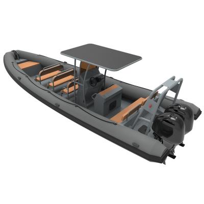 China Warter Sports Fast Speed RIB 860 Hull Aluminum Hypalon / PVC RIB 28.7ft Inflatable Speedboat for sale