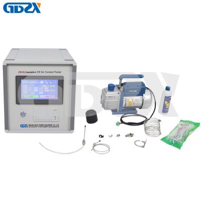 China ZXHQ High-precision All Metal Structure Insulation Oil Air Content Tester for sale