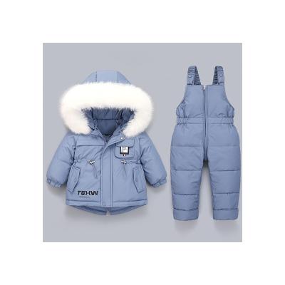 China New Winter Children's Clothing Windproof Long Keep Warm And Sleeve Keep Warm Girls Down Jacket Suit for sale