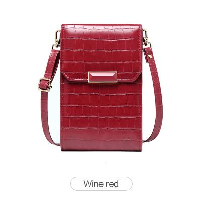 China Lady Waterproof Crossbody Shoulder Bag Coin Purse Cell Phone Pouch With Removable Strap for sale