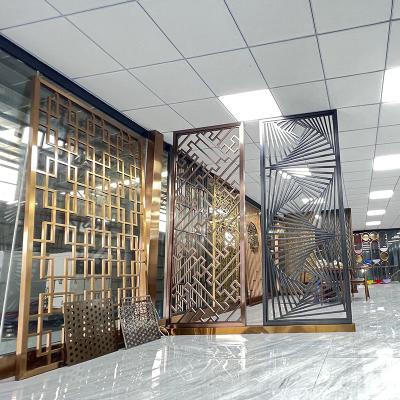 Chine Golde titanique a balayé l'acier inoxydable Art Panels de mur d'écran de salle à manger 1250mm à vendre