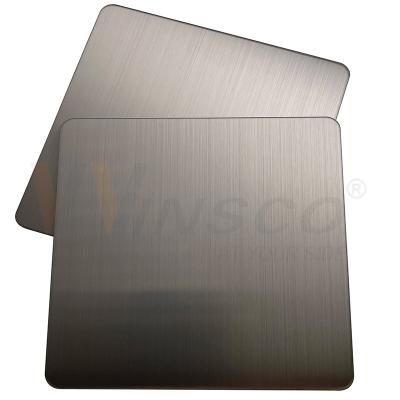 China 316 Hairline Roestvrij staalblad Super Decoratieve SS 201 304 met Grey Color Te koop