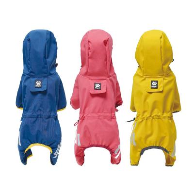 China Waterproof stocked pet clothing dog outdoor hoodie four foot full package breathable pet clothes for sale