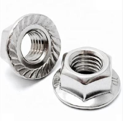 China Industry High Tensile Steel Non-serrated Galvanized Or General Carbon Steel Hex Flange Serrated Nuts for sale