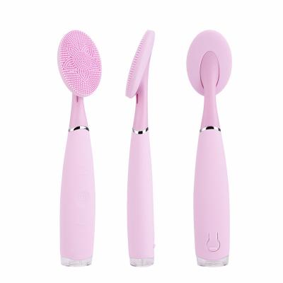 China Black Master Removal Household Silicone Waterproof USB Electric Cleaning Rechargeable Vibrating Detergent Peel Face Clean Cleansing Brush for sale