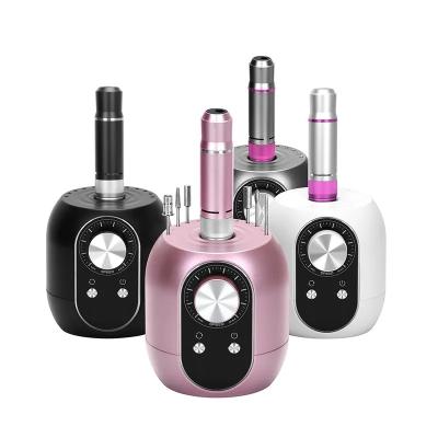 China High Speed Professional Electric Nail Polish Machine Pedal Foot LED Display 35000RPM USB Desktop Nail Drill Machine for sale