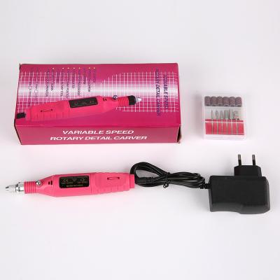 China Hot Selling Electric Portable Adjustable Nail Bit Beauty Tool Plastic Variable Speed Nail Polisher for sale