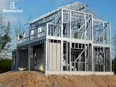 China Durable Light Steel Prefab Houses / Prefab Steel Frame Building for sale