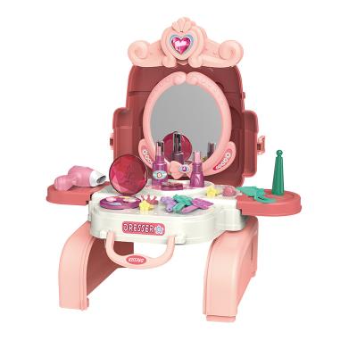 China Mini Kids Pretend Play Toy Girls, Backpack Makeup Role Play Toys 25pcs, Pretend Makeup Kit for Girls for sale