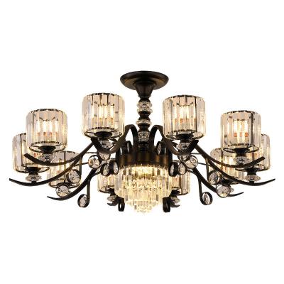 China New Modern Simple Light Crystal Chandelier Living Room Villa Duplex Lamps Restaurant Modern Luxury Atmosphere for sale