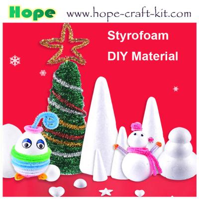China EPS Styrofoam Foam Half Ball Cone Star Heart for Kids Hobbies DIY Material OEM ODM Various Shapes Size STEM INNOVATION for sale