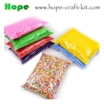 China EPS Styrofoam Foam Beads Small Foam Ball for Kids Hobbies DIY Material OEM ODM Various Colors and Size, for sale