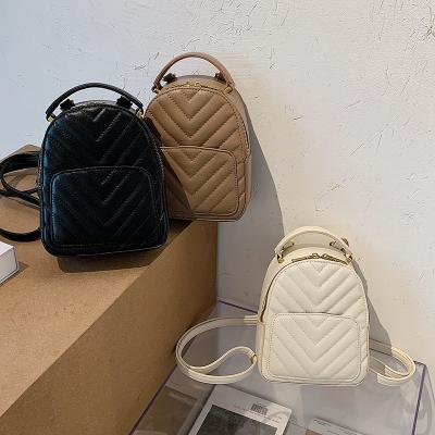 China Women backpack 2021 new arrivals ladies pinch for women fashion Lady PU Leather Backpack handbags for sale