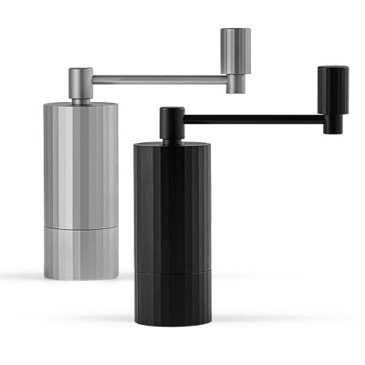 China Best Selling Fashion Design Coffee Grinder Adjustable Aluminum Alloy Vertical Pattern Body Adjustable Handle Coffee Grinder for sale