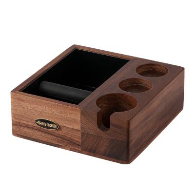China MHW-3BOMBER Viable Multiple Function Coffee Blow Box Portafilter and Nut Espresso Floor Trash Can and Metal Tamper Holder Bartender Tool for sale