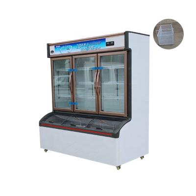 China Double-temperature Whole Fan Display Cooling Fan Whole Fan Display Vegetable Meat Fresh Fish Refrigerator Best Selling for sale