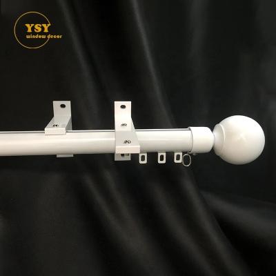 China Durable Window Rod Metal Single Double Railing Aluminum Slide Curtains Pole Track With Runner for sale