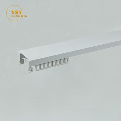 China Ceiling Free-bracket Rail Track Free-bracket Double Curtain Straight Rail Tracks Wholesale Casting Aluminum Extrusion for sale