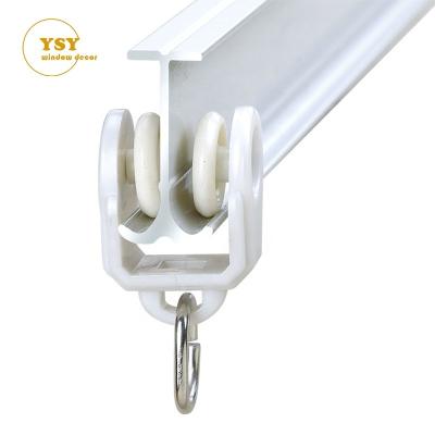 China Bendable Bay Window Bendable Metal Bed Hand Ceiling Aluminum Flexible Bendable Mount Curved Curtain Track Rail For Room Divider for sale
