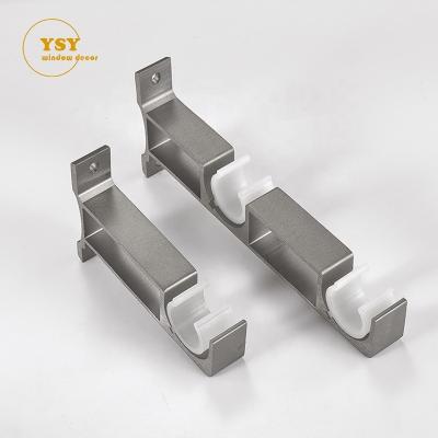 China Wholesale Metal Contemporary Gray Color Double Curtain Brackets Factory Price Design Iron Simple New for sale