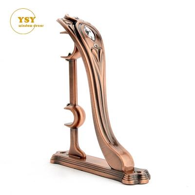 China Wholesale Price Contemporary Adjustable Metal Curtain Bracket Double 28/28mm Window Rod Poles Holder Support for sale