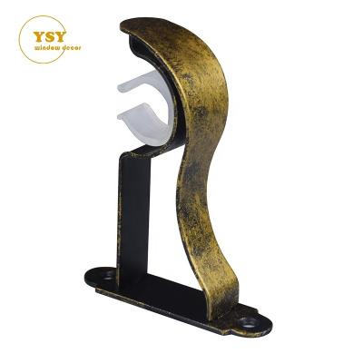 China Contemporary Pipe Rod Holder Drape Brackets Antique Roman Curtain Accessories Factory Rod Support 25mm for sale