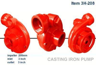 China 3x3 inch diameter 208mm impeller cast iron centrifugal water pump ISO and CE certificated made in China for sale