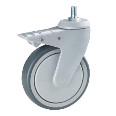 China De wartel TPR paste Medisch het Ziekenhuisbed van Gietmachinewielen/Zuigelingswiel 100MM in Te koop