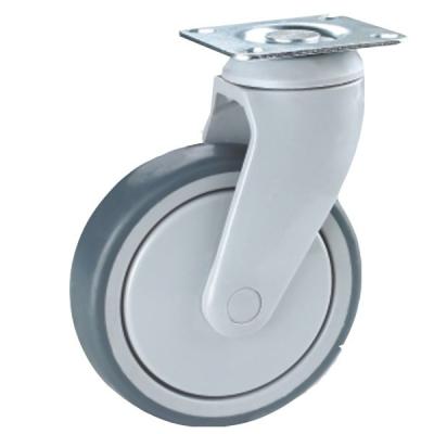Κίνα κατοικία TPR υποστηριγμάτων 125mm η νάυλον προχωρεί την ιατρική ρόδα τροχίσκων στροφέων πιάτων προς πώληση