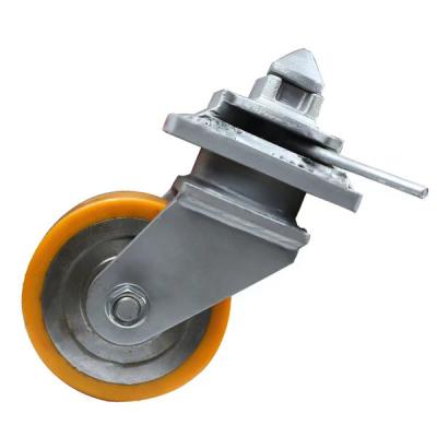 China 8 Inch PU Swivel Wheel Casters Shipping Container Castors for sale