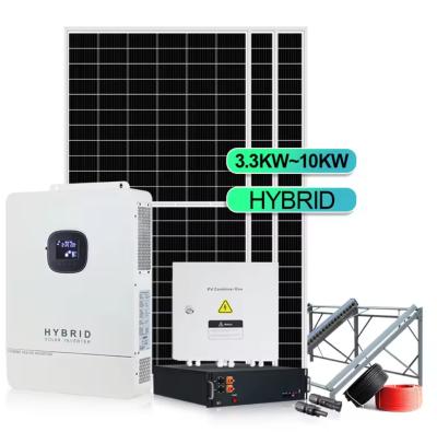 Cina Generatore di potenza da 10000w Kit di pannelli solari 8kw Off Grid 10kw Sistema di inverter di energia solare domestico in vendita