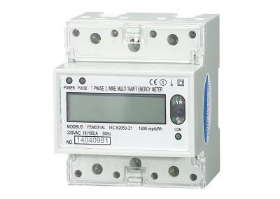 Chine Wide Range Current Electric Single Phase Energy Meter YEM031AL Multi Rate With Digital Display à vendre