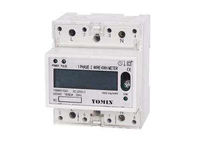 Chine Multimètres numériques de mètre de watt de rail de vacarme monophasé de YEM011GC RS485 pour l'électricité à vendre