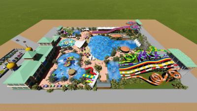 Chine Conception de parcs aquatiques pour tous les âges avec construction en fibre de verre et nettoyage régulier à vendre