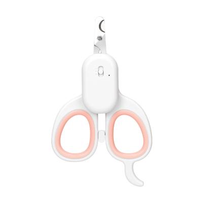 China PAKEWAY Viable Pet Nail Clipper With Lamp Straight Led Cat Nail Cutter Pet Nail Cutter Trimmer For Cats Pet Grooming Tools for sale
