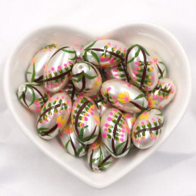 China Crystal 12x21mm stock for sale diy glass bead hand painted bead glass bead wholesale beads jewelry supplies for sale