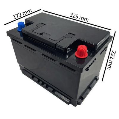 China Beidou/GPS+ Remote Vehicle Battery 14Kg 329X172X222MM LifePO4 Akku 12V 12.8V 100Ah Lithium Ion Battery Black Low Speed High Power Packs for sale