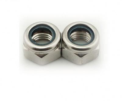 China DIN985 M12 304 Stainless Steel Insert Lock Nylon Hex Nuts, 1500 pcs per carton (sales unit) for sale