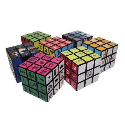 China Cartoon Toy Speed Up 3x3 Custom Magic Cube 3x3x3 Puzzle Rubikes 3d Logo Photo Picture Plastic For Promotion Advertising Gift Toy for sale
