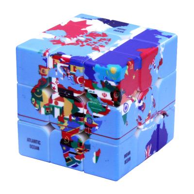 China Cartoon Toy Advertising Promotion Gift 3x3 Speed Magic Cube With ABS Picture 3d Picture Custom UV Printing 3x3x3 Puzzle For Kids Brain Toy for sale