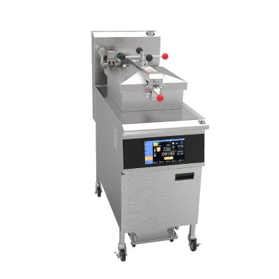 China Smart Touch Panel Electric Vertical Chicken Broaster Pressure Fryer With Filtration for sale