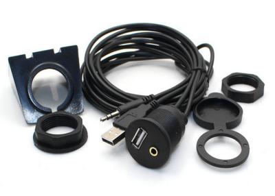 China Zwarte Auto Audiokabel 3,5 de Uitbreiding van Mm AUX zet met Streepjesteun op - steun Te koop